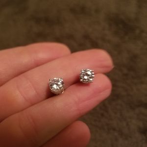 Diamond stud earrings